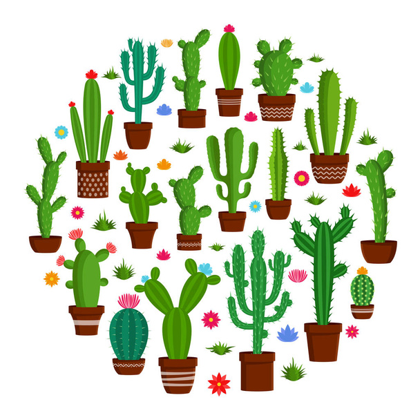 vector cactus iconos
 - Vector, imagen