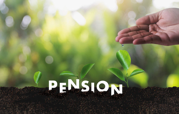 Pension pénz megtakarítás pénzügyi fogalom, a nyugdíj és a peopl - Fotó, kép