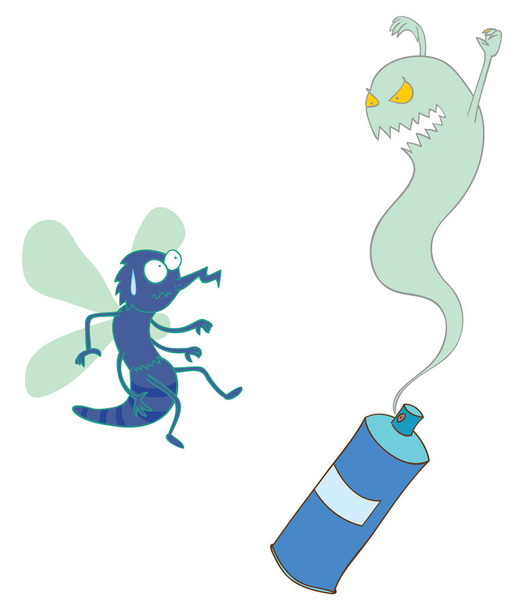 enemy of malaria mosquito - Vector, Image