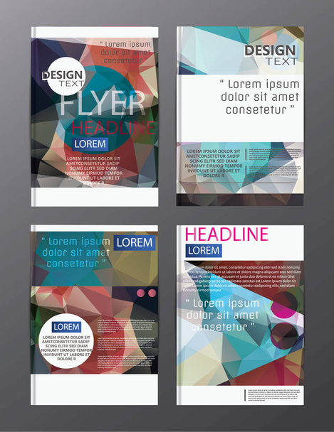 modelo de brochura de relatório anual de negócios de design de folheto. cobertura pré
 - Vetor, Imagem