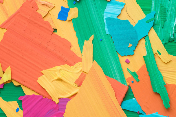 pedaços de fundo de pintura descascada multicolorido
 - Foto, Imagem