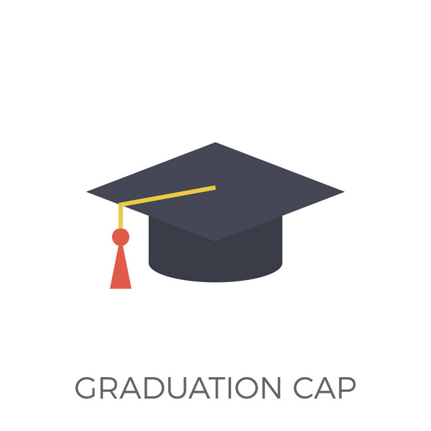 Graduation Cap Icon Vector - Vetor, Imagem