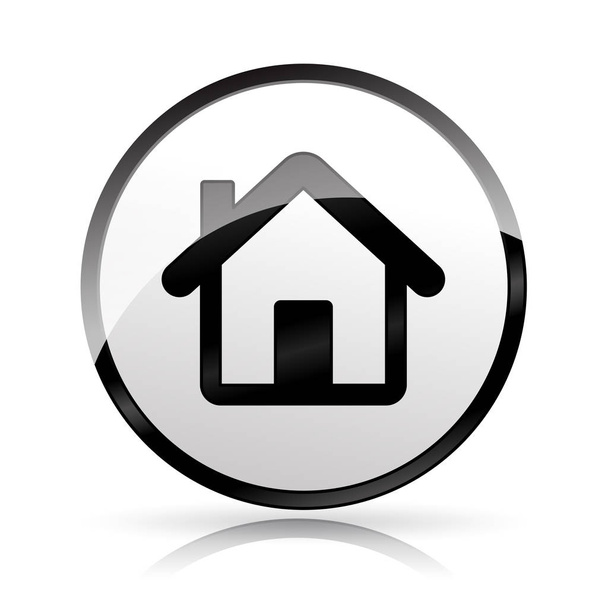 icono del hogar sobre fondo blanco - Vector, imagen