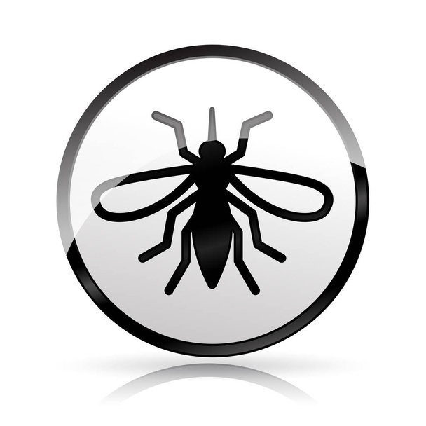 mosquito icon on white background - Vector, imagen