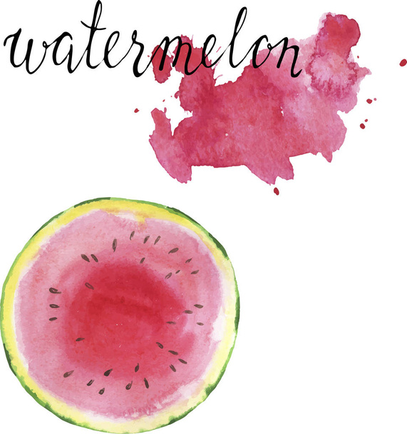 vector illustration design of fresh watermelon seamless pattern background - Vector, Image