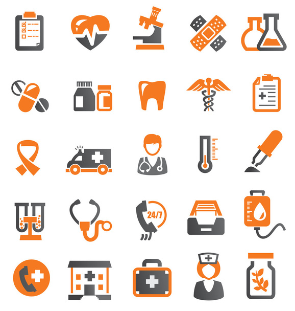 Lékařské ikony - Vektor, obrázek