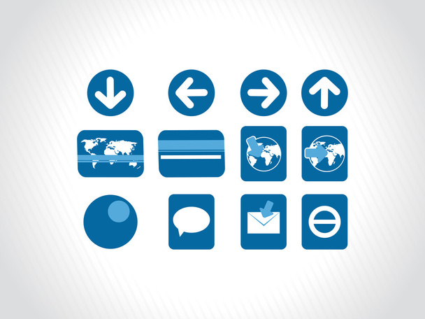 Icons use for website, blue - Фото, изображение