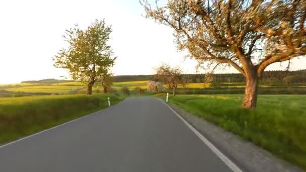 Autofahren im Frühling auf dem Land - Filmmaterial, Video