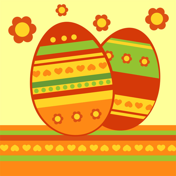 Vector background with easter eggs. - Vector, Image