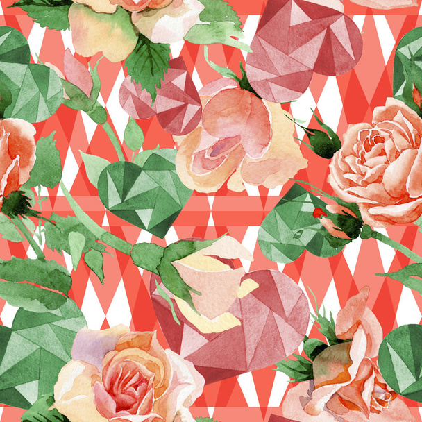 Wildflower roze bloemenpatroon in een aquarel stijl. - Foto, afbeelding