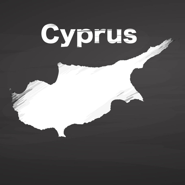 Mapa simples de Chipre
 - Vetor, Imagem