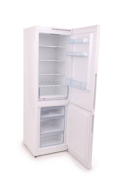 refrigerador vacío abierto aislado (camino de recorte
) - Foto, imagen