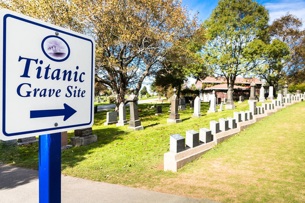 Titanic Cemetery. Place in the city of Halifax in Canada where t - Photo, Image