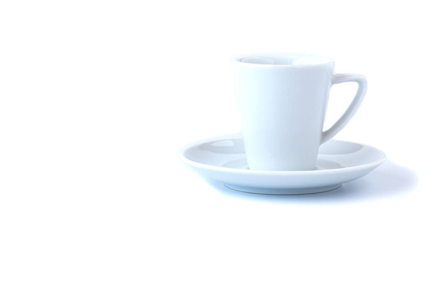 Witte koffiekopje isoleren op wit - Foto, afbeelding