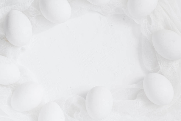 White easter background eggs - Zdjęcie, obraz
