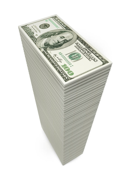 Dollars stack on white - Photo, Image