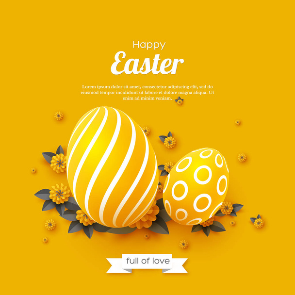 Easter holiday greeting card. - Vector, Imagen