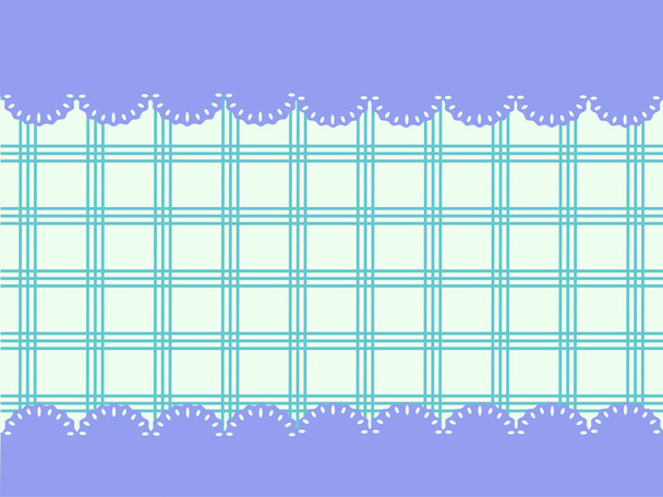 Vektor modrý rámeček tkaničky s tartan - prostor pro text - Vektor, obrázek