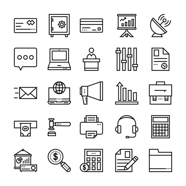 Modern Business Outlineine Icons 5 - Vector, Image