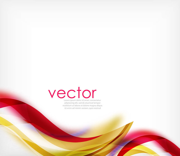 Vektor barevné vlnité pruhy na bílém pozadí s rozmazané efekty. Vektorové digitální techno abstraktní pozadí - Vektor, obrázek