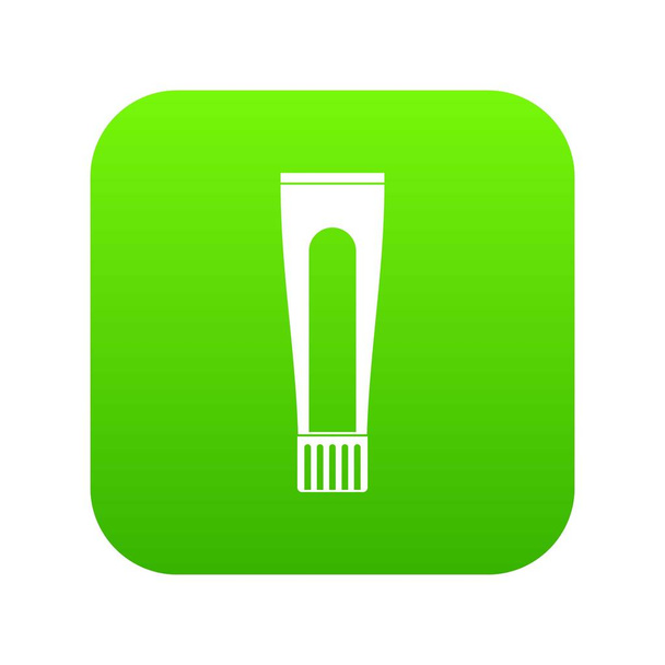 Toothpaste tube icon digital green - Вектор,изображение