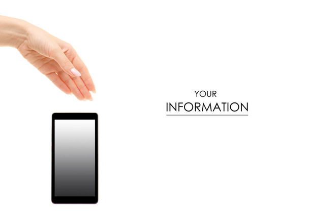 Κινητό τηλέφωνο smartphone σε γυναικεία χέρια μοτίβο - Φωτογραφία, εικόνα