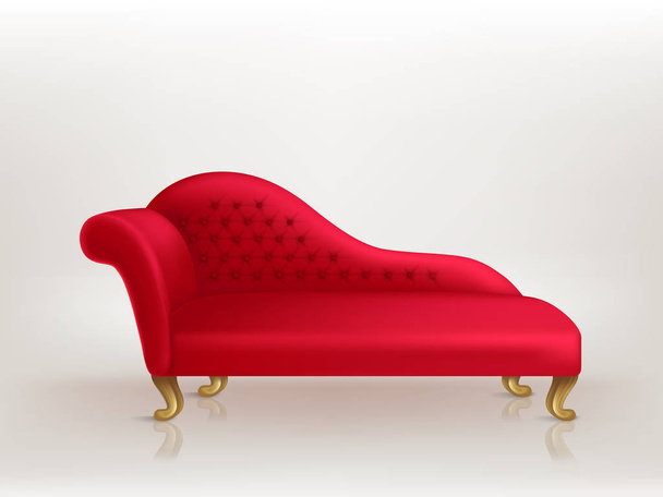 Vector realistic luxurious red sofa for vip person - Vektor, obrázek