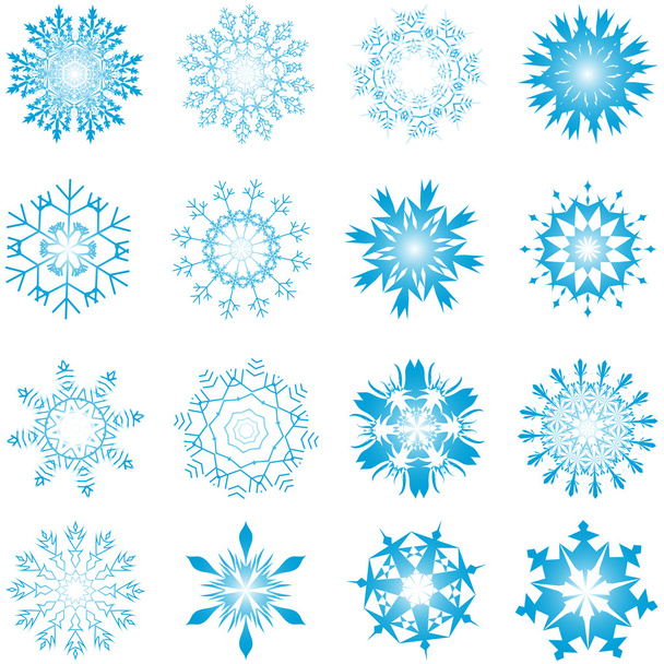 Set de copos de nieve
 - Vector, Imagen