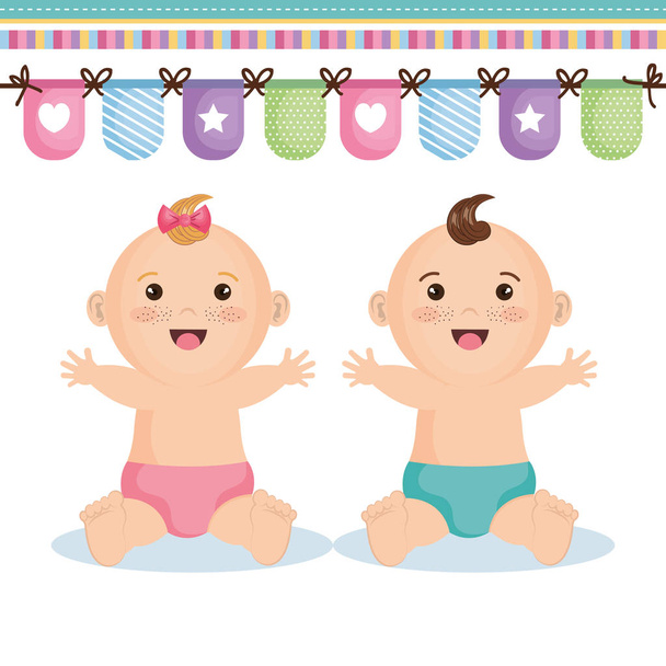 Cute baby design - Vector, Image