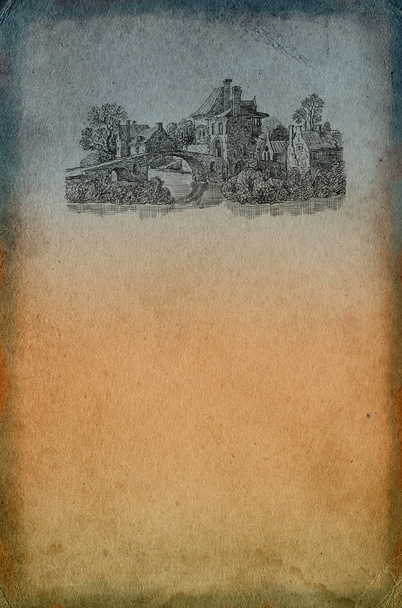 Village illustration - Fotó, kép