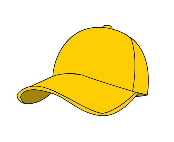 baseball cap vector illustration on white  - Вектор,изображение