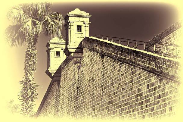 Фортеця акрів з сторожові вежі - Фото, зображення