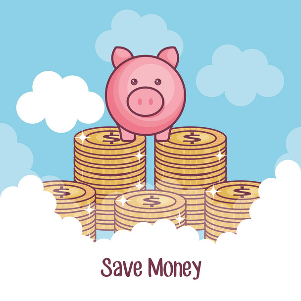 Money-related objects design - Vector, Image