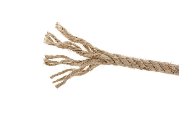 loose end of rope isolated on white background - Foto, immagini