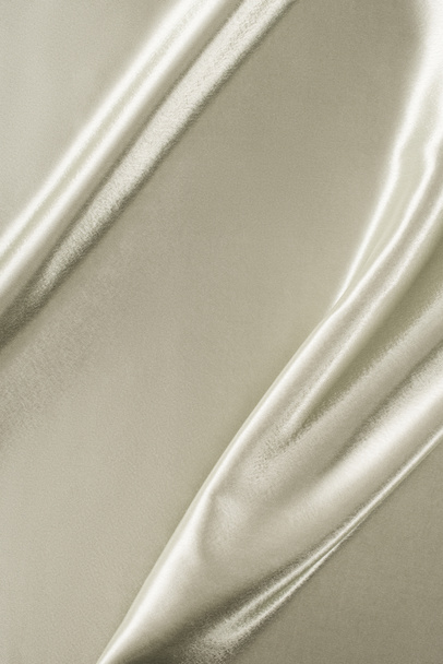 metallic silver shiny satin fabric background - Photo, image