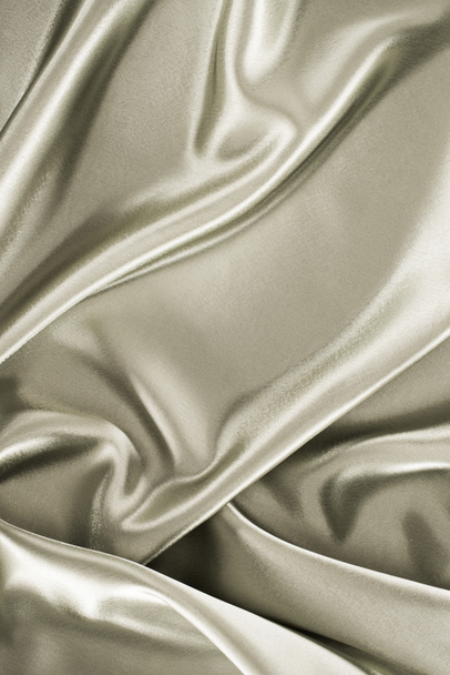 shiny metallic silver satin fabric background - Фото, изображение