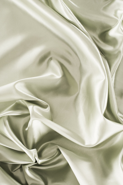 silver green shiny silk fabric background - Φωτογραφία, εικόνα
