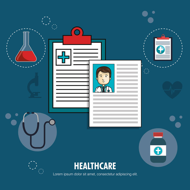 salud médica iconos planos
 - Vector, Imagen