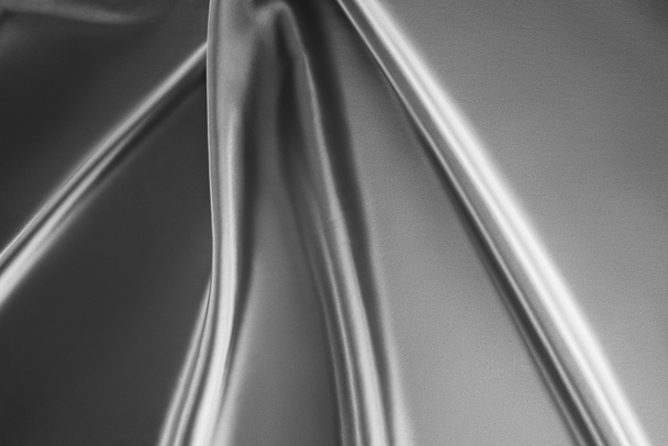 silver soft silk fabric background - Photo, Image