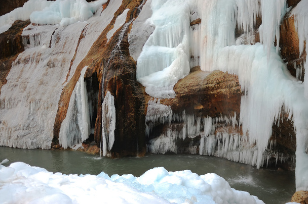 Winter waterfall - 写真・画像