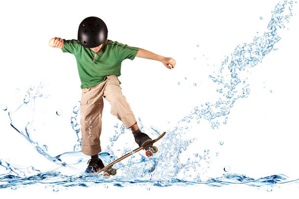 patinador en equilibrio en el agua
 - Foto, imagen