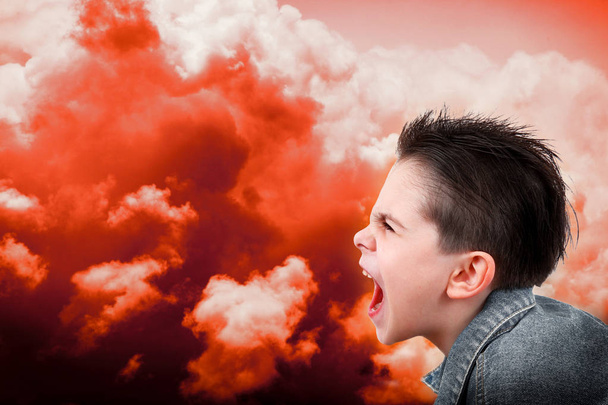 young boy in anger - Photo, Image