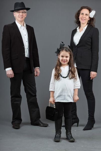 Family of father, mother and daughter. - Фото, зображення