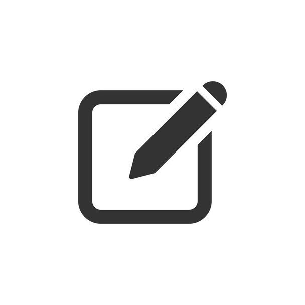 Notizblock Dokument mit Bleistift-Symbol bearbeiten. Vektorillustration. Bus - Vektor, Bild