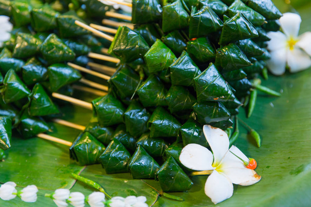 Miang kham Piper sarmentosum leaf wrap appetizer Thai royal food - Photo, Image