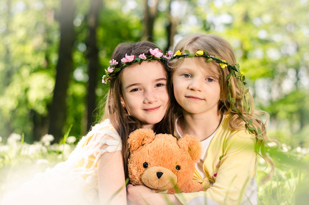 children with teddy-bear - Photo, Image