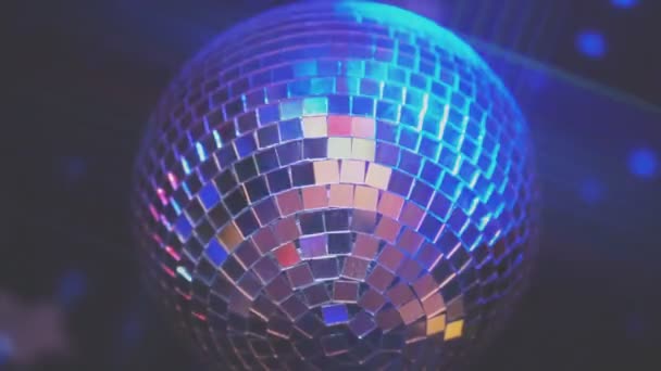 Rotating sparkling disco ball. Concept of night party. - Footage, Video