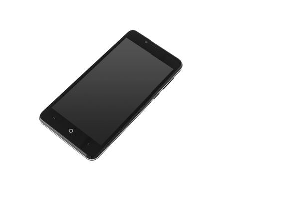 Isolated new black modern smartphone - Photo, Image