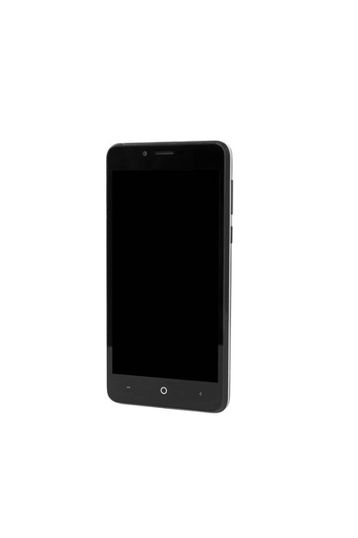 Isolated new black modern smartphone - Photo, Image