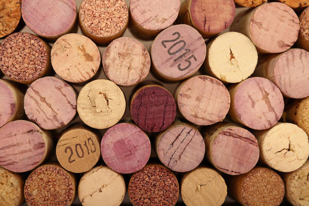 Close up background of used wine corks - Photo, Image